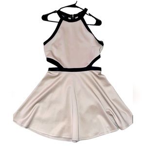 FOREVER 21 Skater Dress | Faux Leather & Cutouts | Size L